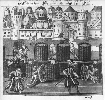 Attack on a Fortified Town, illustration from 